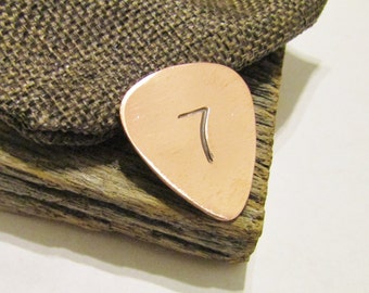 7 Year Anniversary Gift Bass Player 7th Anniversary Personalized Copper Guitar Pick Engraved Gift Guy Gift Husband Gift Idea Guitar Plectrum