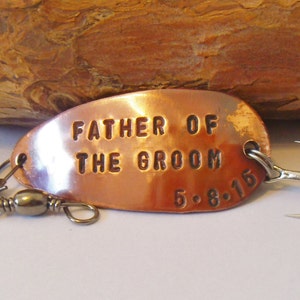 Father of the Groom Fishing Lure Personalized Fathers Gifts for Dad of the Bride Stepfather Stepdad Wedding Gift Father in Law Bride Groom image 3