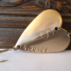 Eighth Bronze Anniversary Gift 8th Wedding Anniversary Gift for Him Husband or Wife Fishing Lure Fishing 50th Milestone Special Memorative image 1