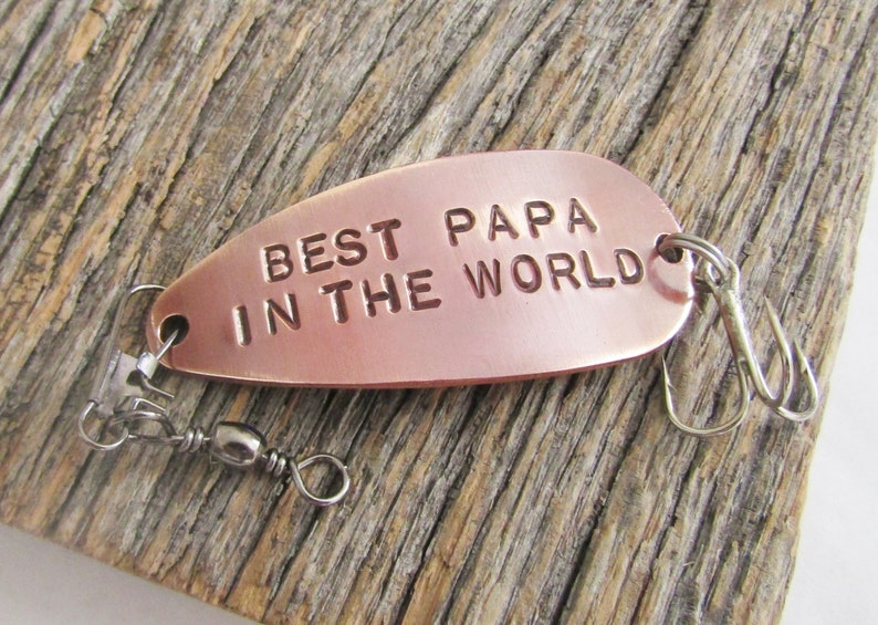 Personalized Gift for Papa Fishing Lure Grandpa Gift from