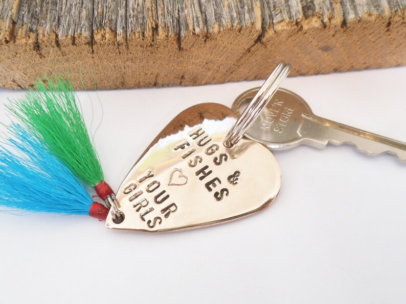 Daddy Gift for Christmas Father Daughter Fishing Lure Keyring Etsy
