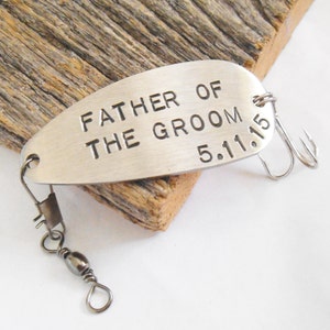 Father of the Groom Gifts for Groom's Dad of the Bride Gift to Daddy on Wedding Day Personalized Fishing Lure Gift Parents of the Groom Him image 2