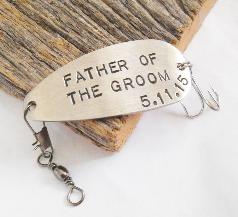 Father of the Groom Gifts for Groom's Dad of the Bride Gift to Daddy on Wedding Day Personalized Fishing Lure Gift Parents of the Groom Him image 2