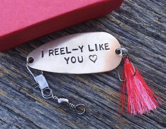 I Reel-y Like You Fishing Lure Keepsake Gift Valentines Day