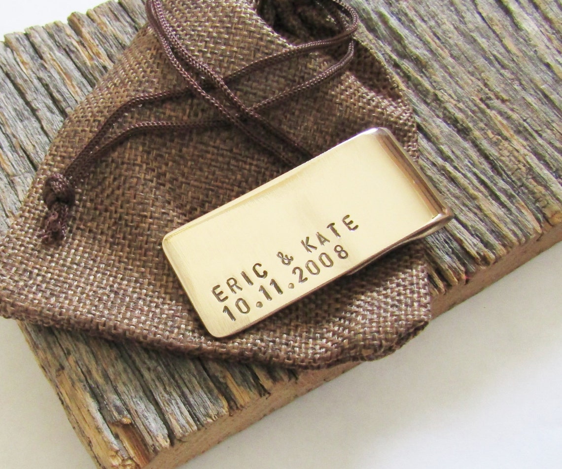 Bronze Money Clip Bronze Gift Men Bronze Anniversary Gift Etsy