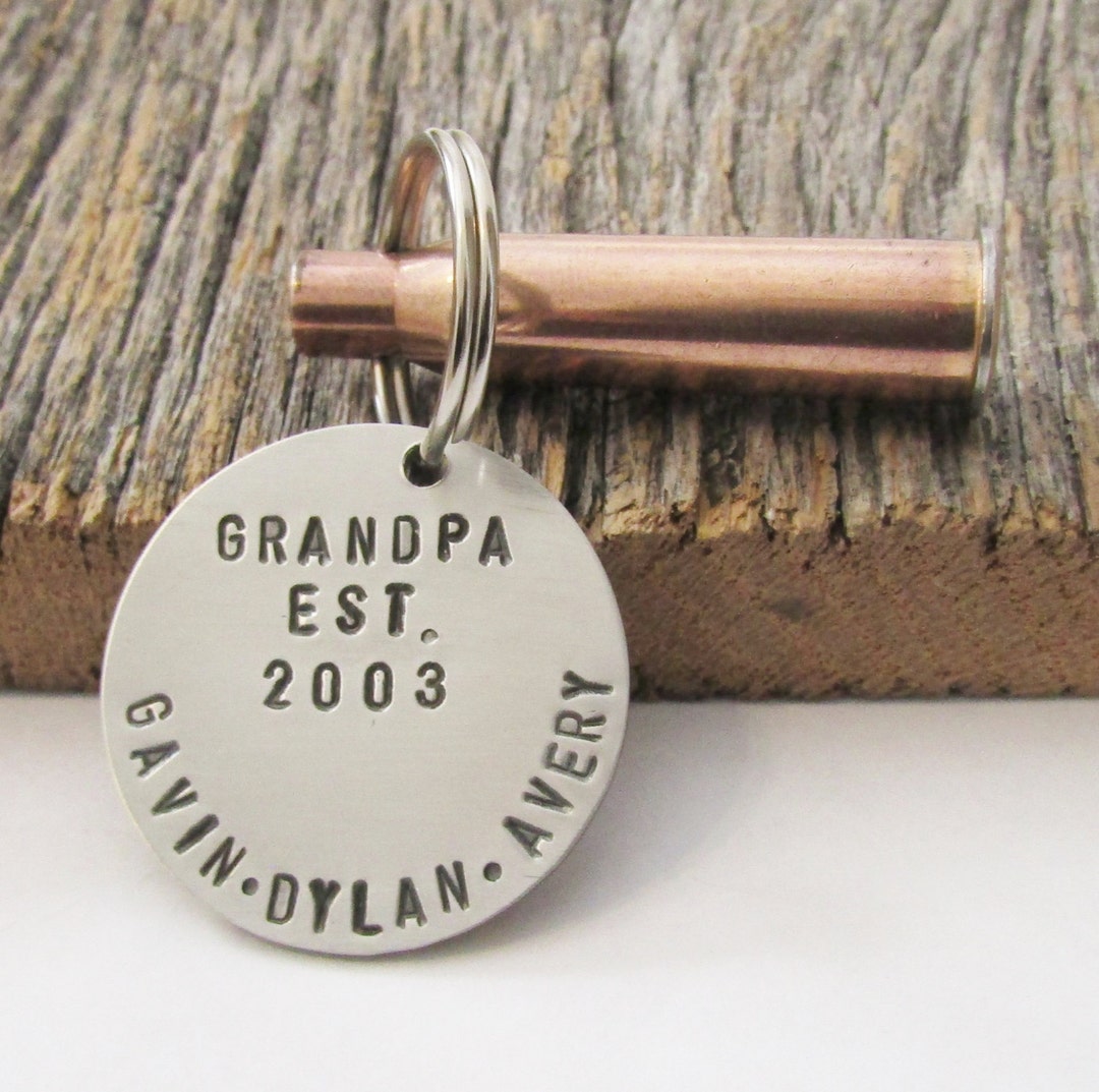 Christmas Gift for Hunters Stamped Keychain Gift for Grandpa Etsy