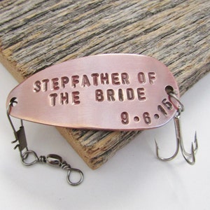 Stepfather of the Bride Gift for Step Father Stepdaughter Stepparent Gift Idea Wedding Fishing Lure Parent Gift Wedding Day Stepdad Gift image 2