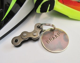 Motorcycle Gift Birthday Gift Motorcycle Key Chain Motorbike Key Ring Dirtbiker Gift for Boyfriend Braap Motocross Saying Moto MX Supercross