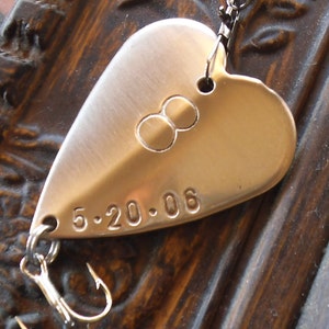 Eighth Bronze Anniversary Gift 8th Wedding Anniversary Gift for Him Husband or Wife Fishing Lure Fishing 50th Milestone Special Memorative image 2