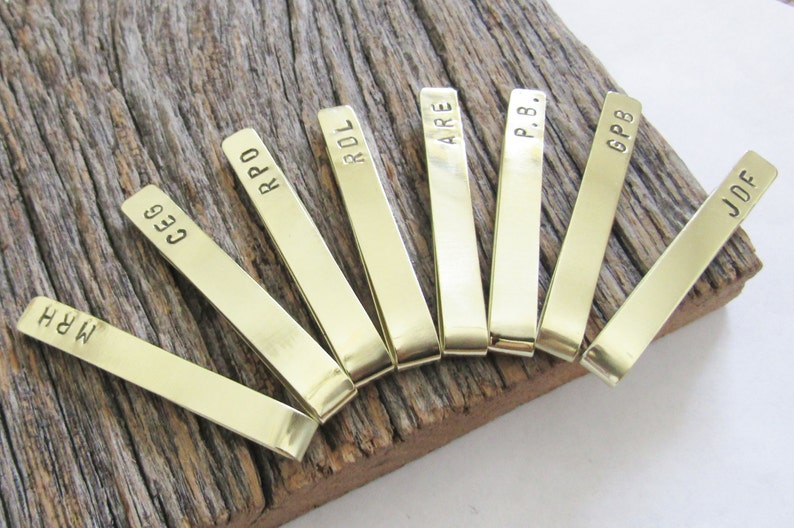 Personalized Tie Clips Groomsman Tie Bar Best Man Wedding Etsy