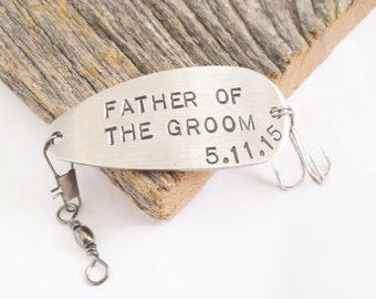 Father of the Groom Gifts for Groom's Dad of the Bride Gift to Daddy on Wedding Day Personalized Fishing Lure Gift Parents of the Groom Him