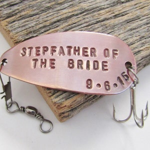 Stepfather of the Bride Gift for Step Father Stepdaughter Stepparent Gift Idea Wedding Fishing Lure Parent Gift Wedding Day Stepdad Gift image 4