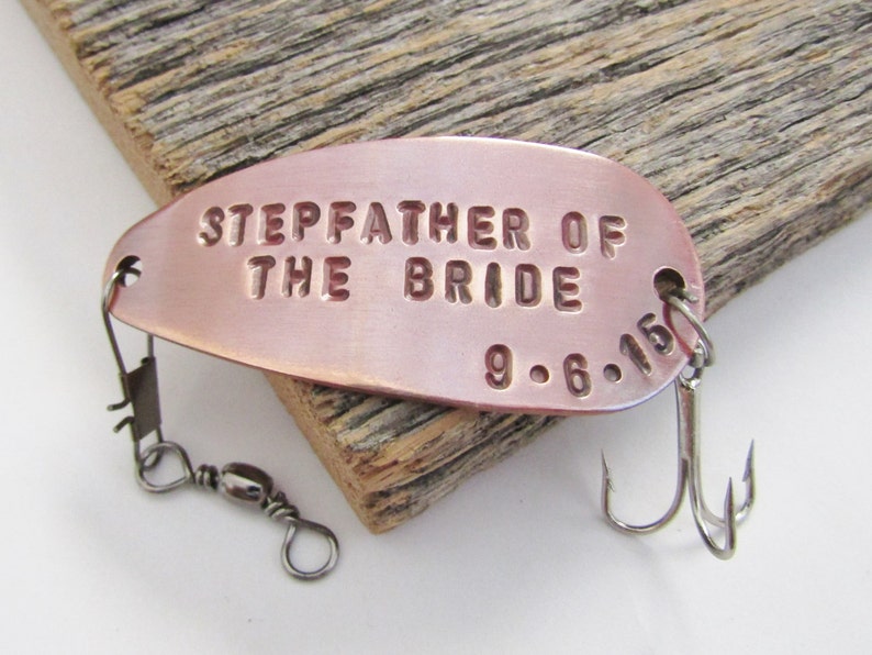 Stepfather of the Bride Gift for Step Father Stepdaughter Stepparent Gift Idea Wedding Fishing Lure Parent Gift Wedding Day Stepdad Gift image 4