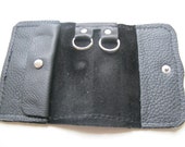 Key case with money compartment plant-tanned