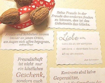 3 x Liebesgedicht in Nusschale Wundernuss Adventskalener Nikolaus Poesie Liebe handgestempelt