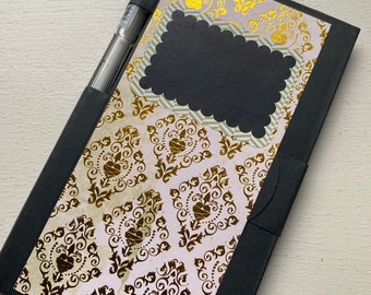 Notepad with glitter pen block booklet