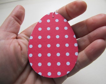 5 x Easter egg paper pendant Easter decoration gift Easter colorful on both sides