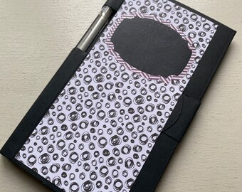 Notepad with glitter pen block booklet