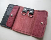 Key case with money compartment plant-tanned