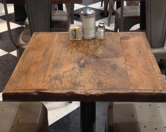 Restaurant table top,pub table top small, reclaimed wood bar top, bistro table,24 x 24 table top
