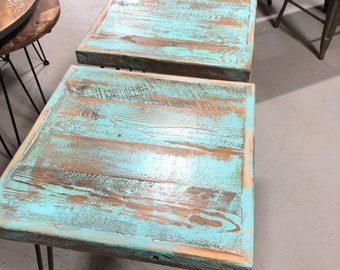 Turquoise end table