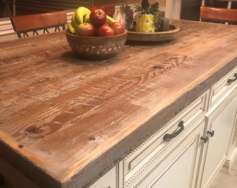 Kitchen Island wood  Counter Top- reclaimed wood - add to your cabinet