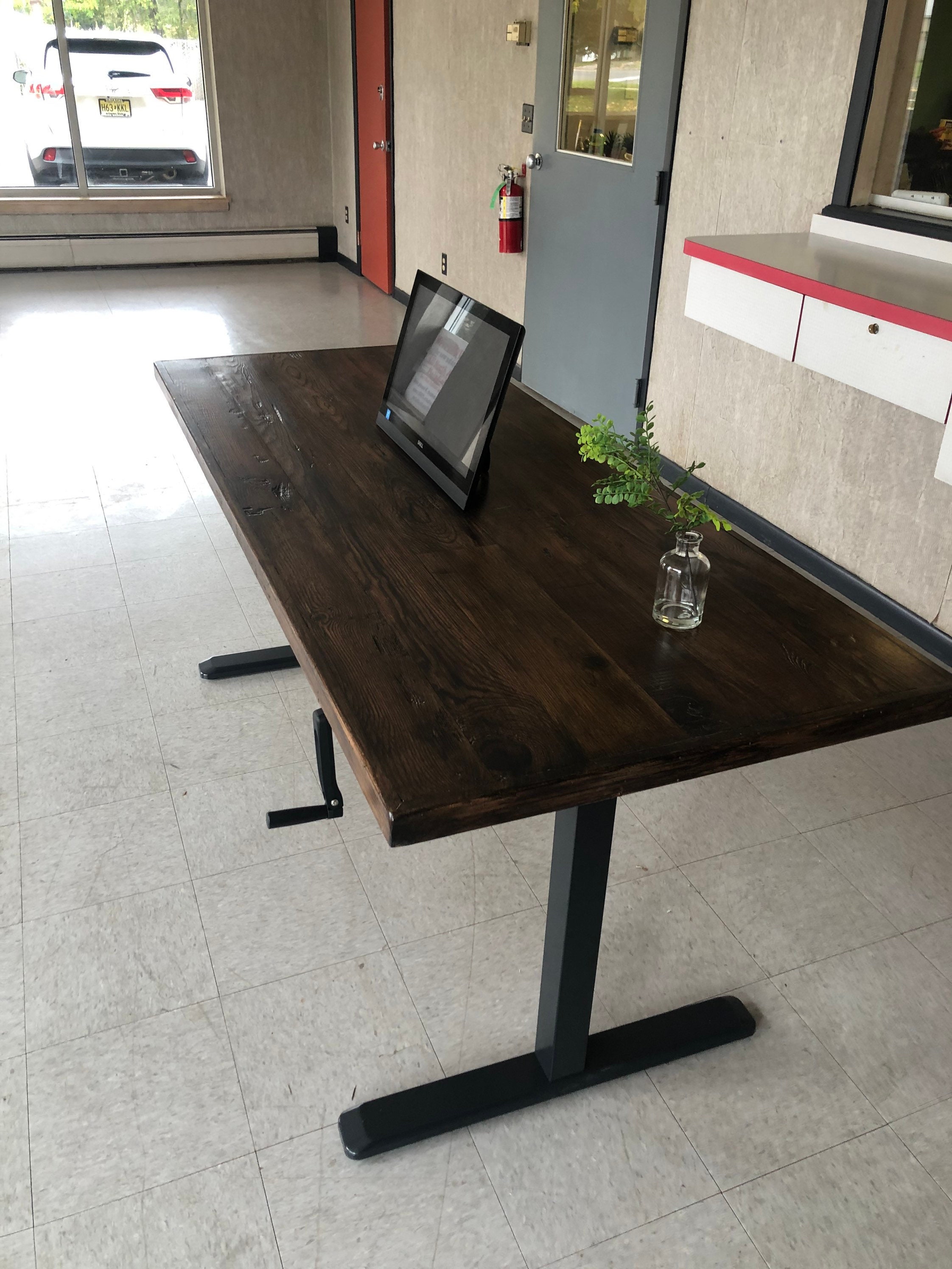 STANDING DESK TOP reclaimed wood made for your Standing Desk Etsy