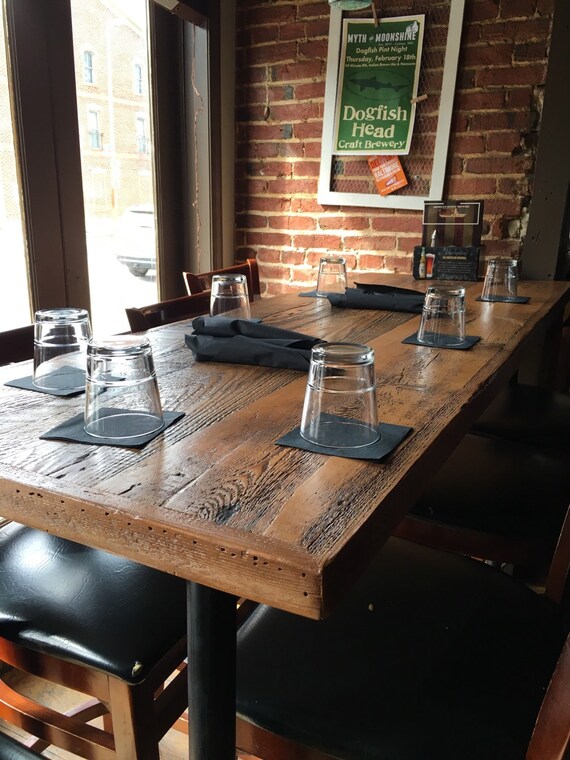 Reclaimed Wood Dining Table Custom Sizes Pipe Leg Base Uk Reclaimed Wood Dining Table Custom, Audrey Rustic Industrial Acacia Wood Dining Table With Metal Hairpin Legs