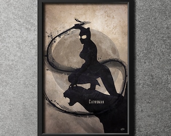 Original Giclee Art Print 'Catwoman' - 24"x36"