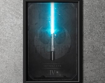 Original Giclee Art Print 'Elegant Weapons: Skywalker - Ep. IV' - (Oversized)