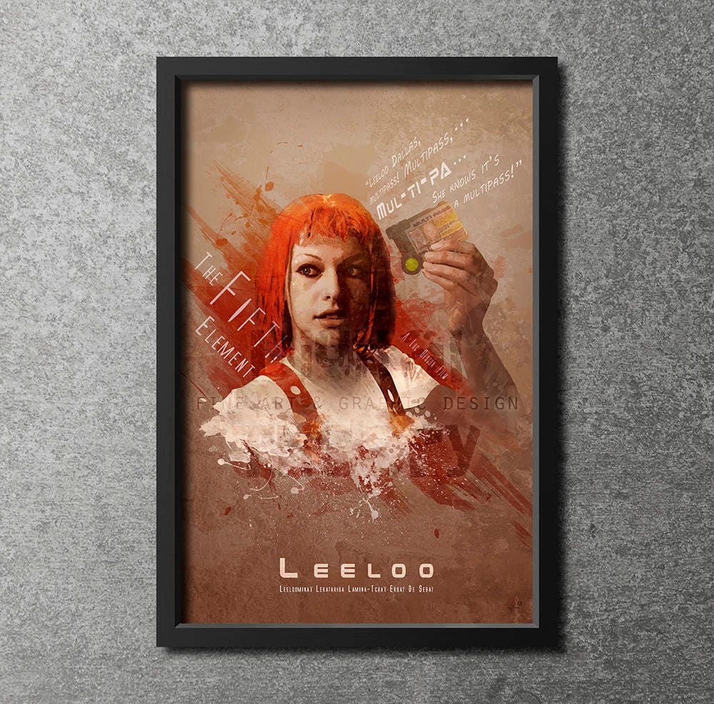 Original Giclee Art Print 'Leeloo Dallas Multipass' | Etsy