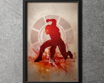 Original Giclee Art Print 'I Am Iron Man' - 24"x36"