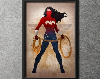 Original Giclee Art Print 'Wonder Woman' - 24"x36"