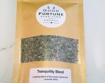 Tranquility tea, Lavender and Catmint Calming tea, soothing tea, sleep time tea