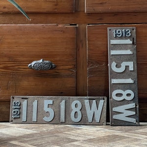 Paar 1913 antike Nummernschilder, 1913 Wisconsin Nummernschild, genietetes Nummernschild