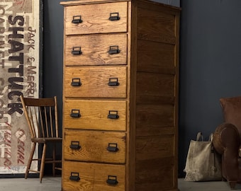 Antique Drawer Cabinet, Tall Wood Dresser