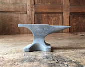 Vintage Advertising Anvil, Electric Motors Aluminum Advertising Anvil, Industrial Office Decor, Desk Top Anvil
