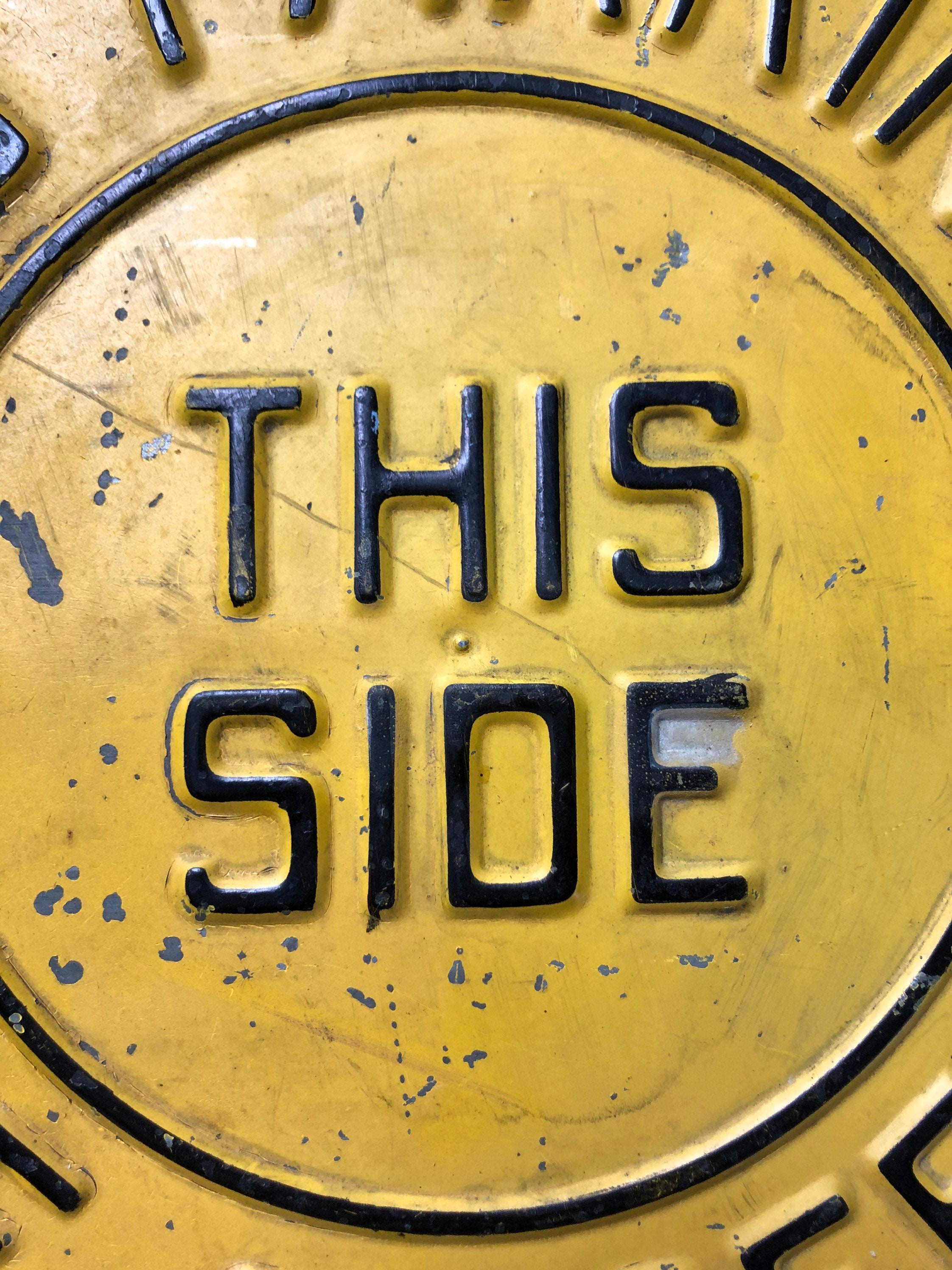 Vintage No Parking Sign, 1940s Milwaukee Traffic Sign, Black And Yellow