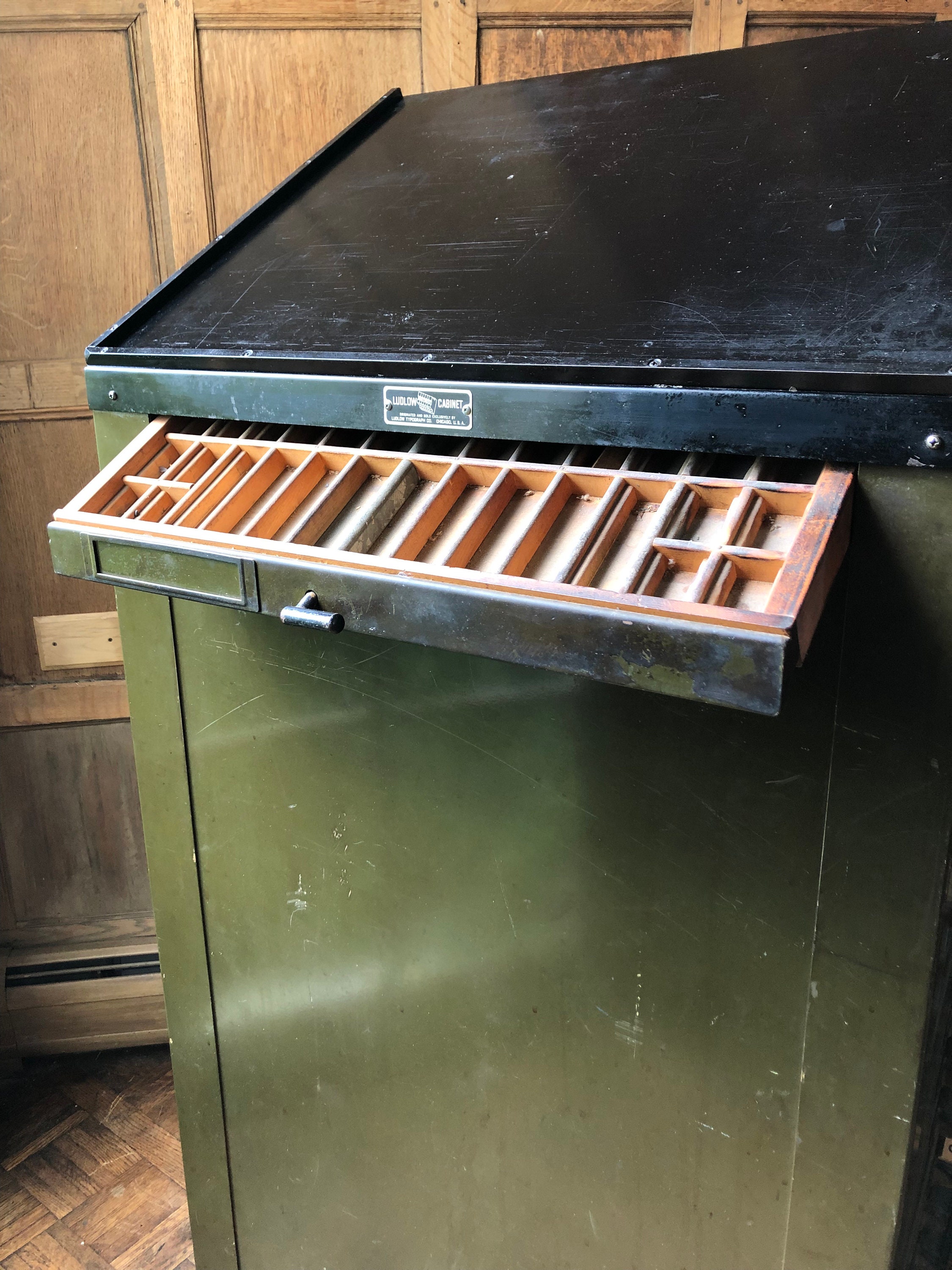 Gabinete de archivo plano antiguo Gabinete tipo Ludlow | Etsy