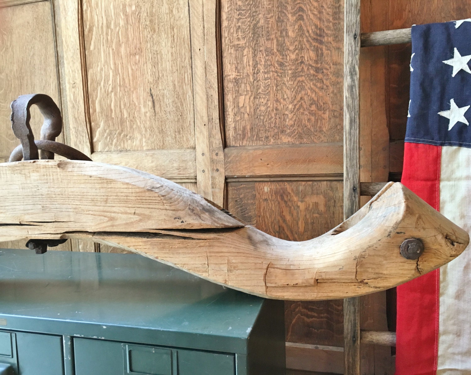 Antique Oxen Yoke, Antique Wooden Yoke, Wood OX Yoke, Primitive Decor