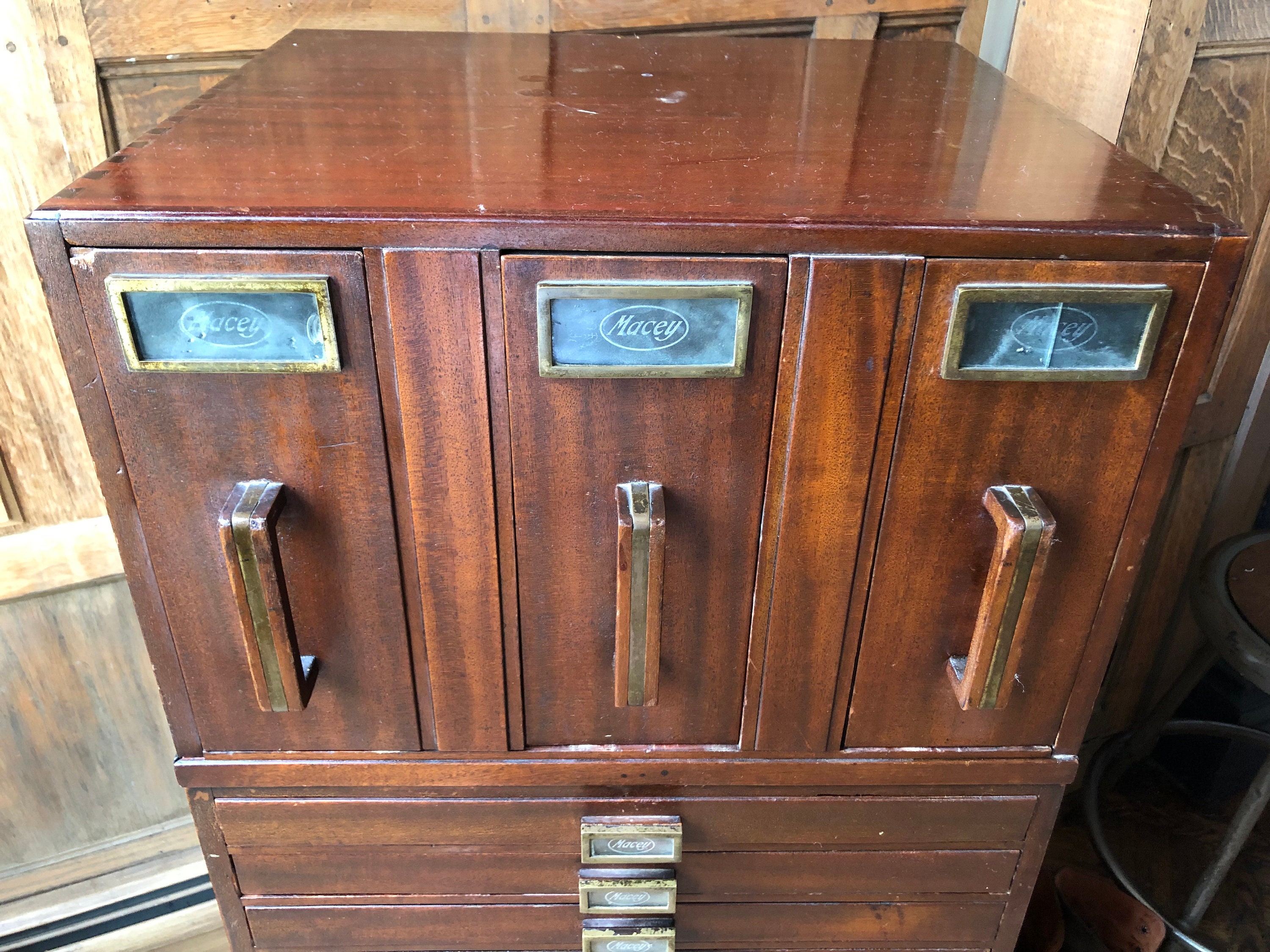 Antique Stacking Flat File Vintage File Vintage