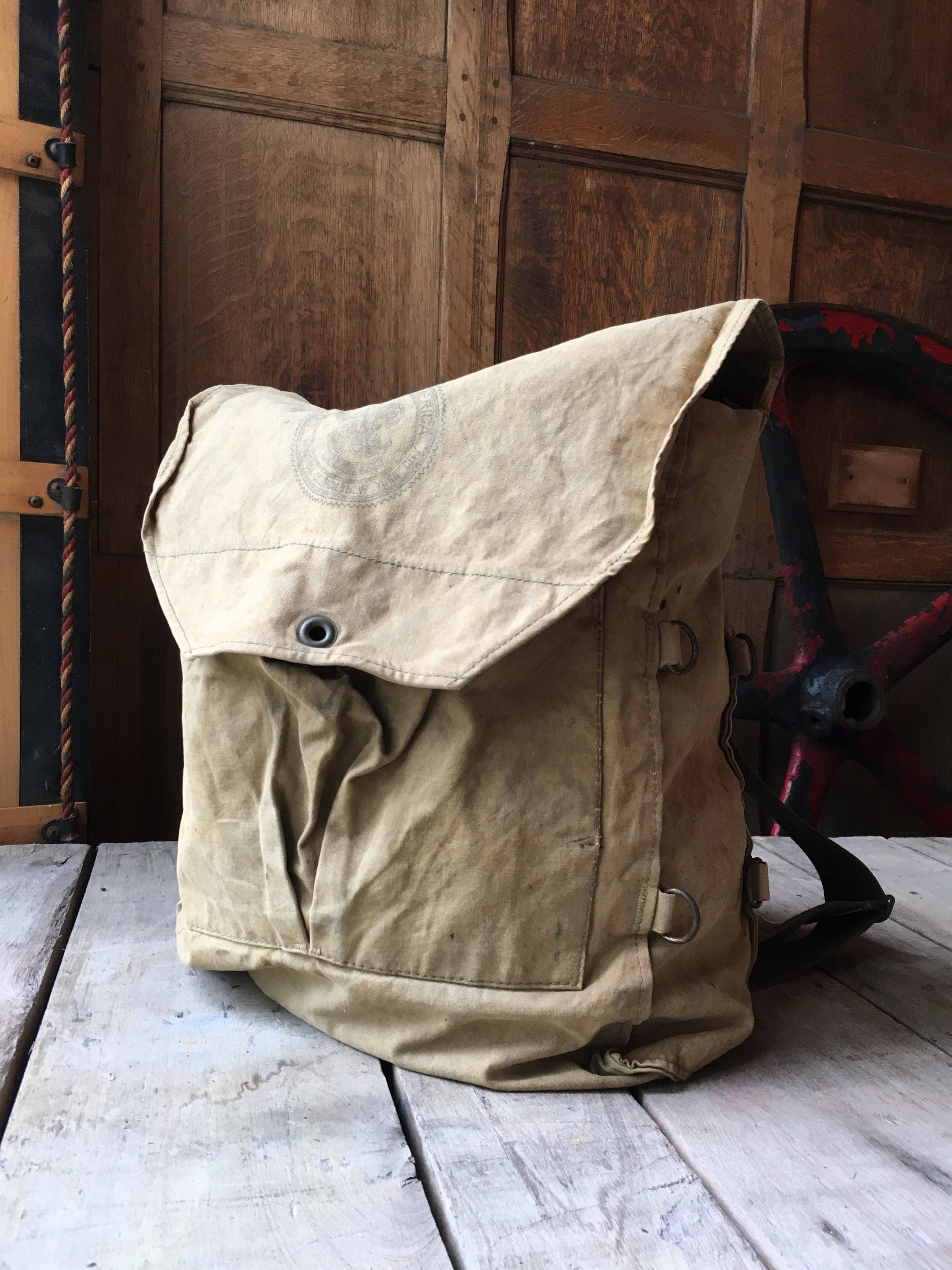 Vintage Boy Scout Backpack, Boy Scouts of America Rucksack, Antique Boy