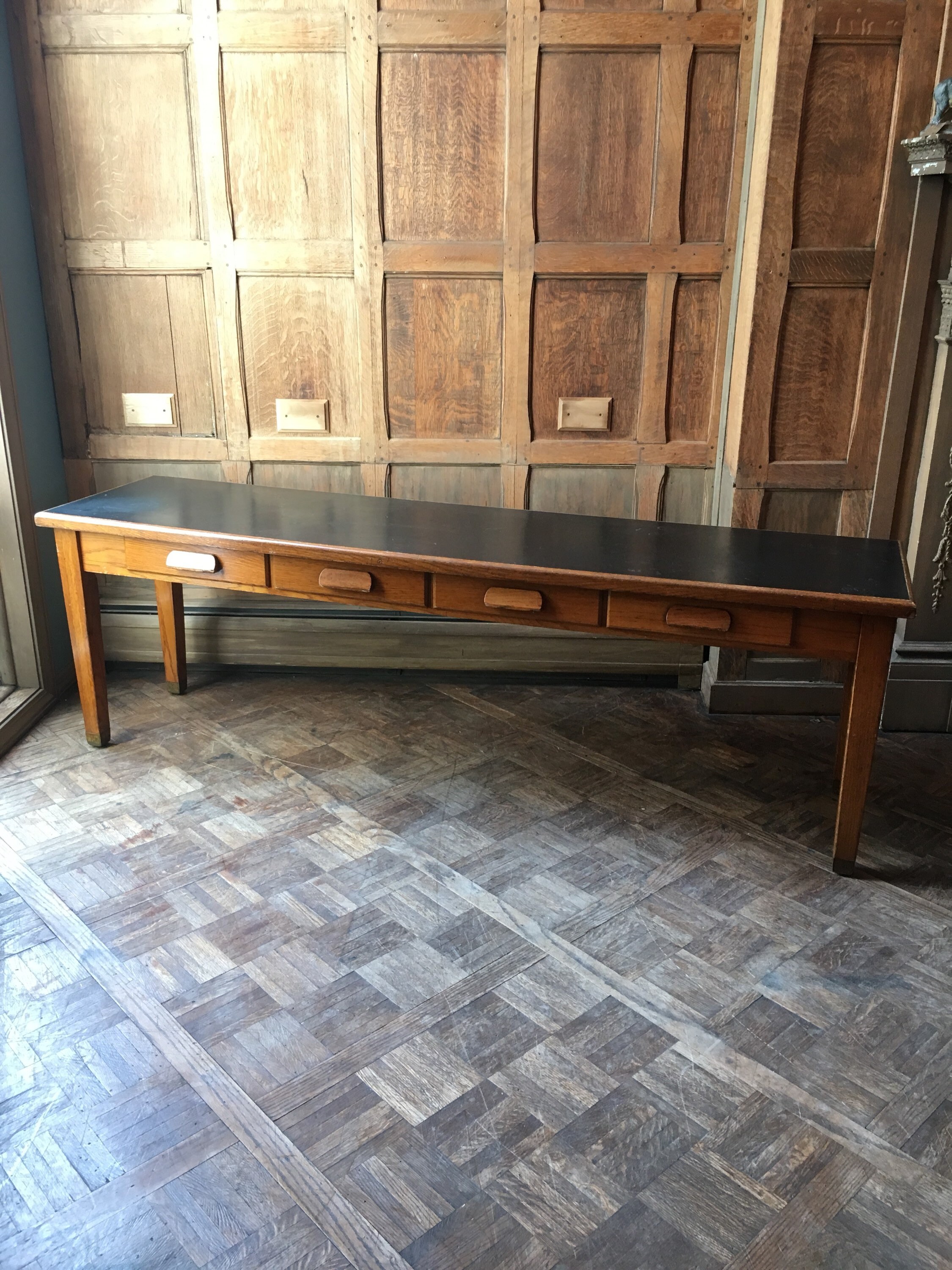 Antique Kids Desk, Large Kids Craft Table, Kids Library Table