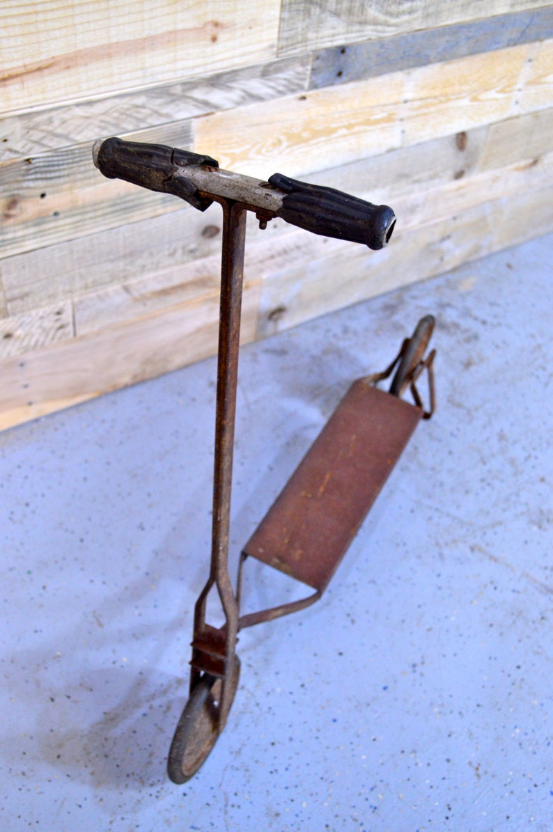 Vintage Push Scooter 1920s Rustic Toy Scooter Etsy