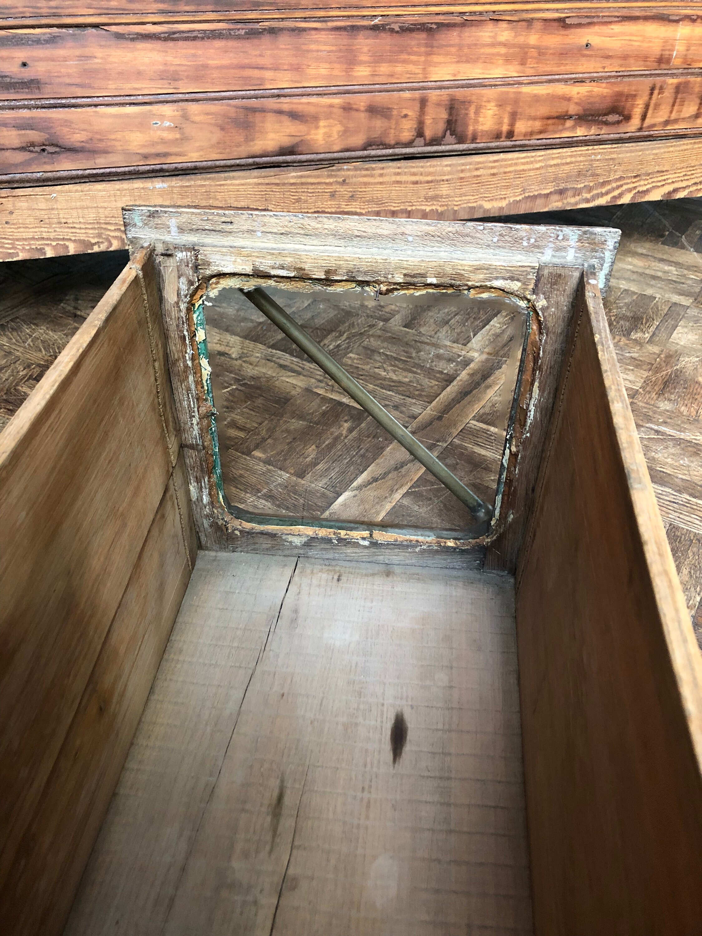 LARGE Antique Grain Bin, Oak General Store Antique Hardware