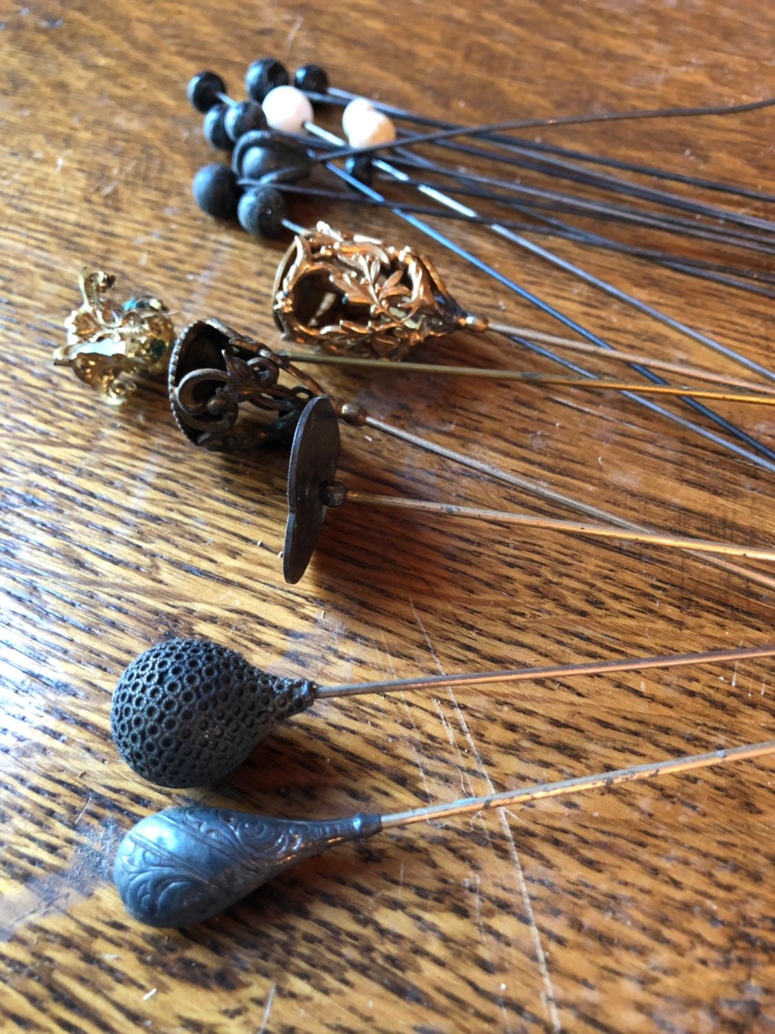 Antique Hat Pins, Lot of 18 Pins, Lovely Antique Hat Pins, Vintage