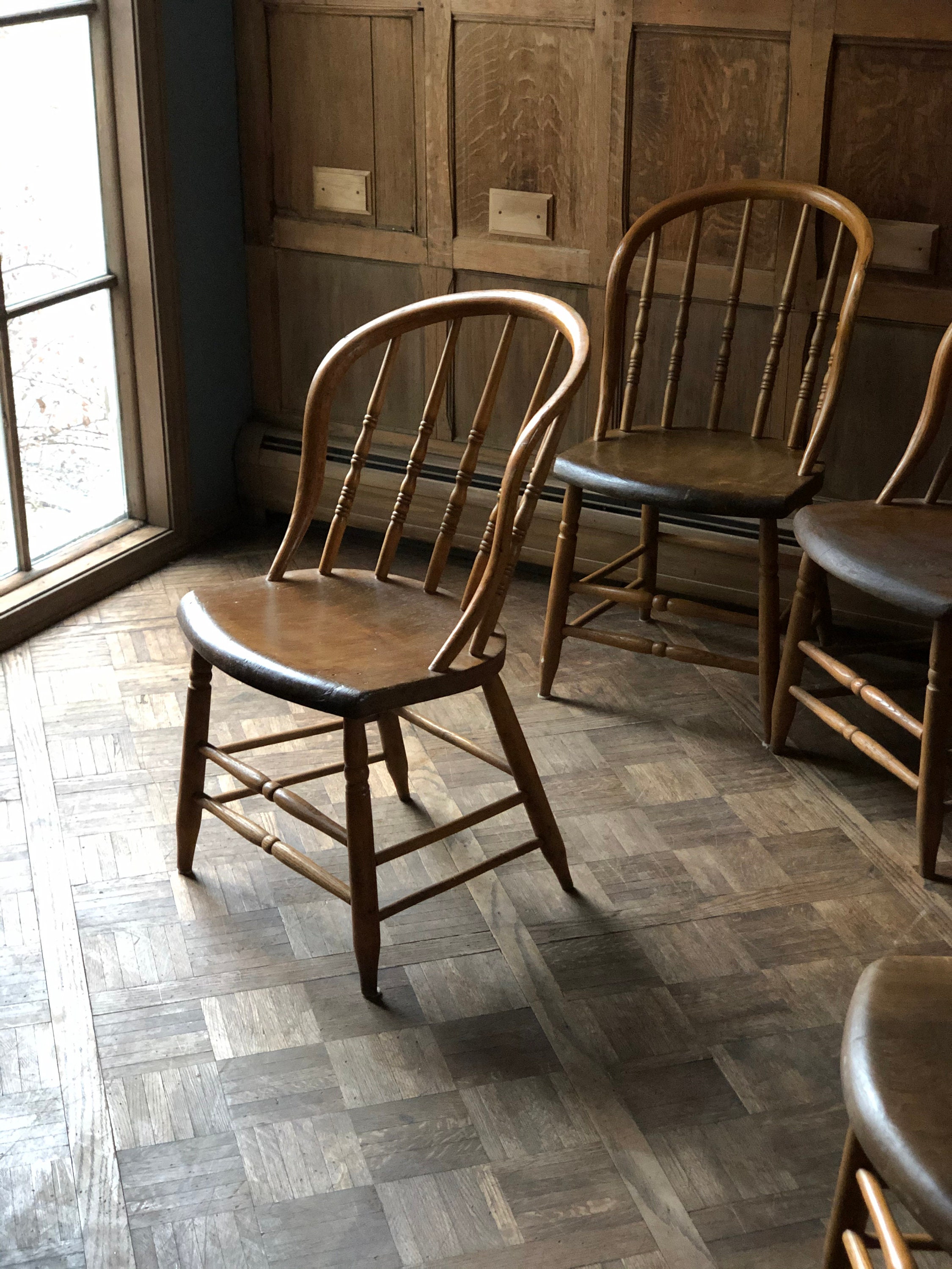 Antique Bentwood Chairs, Set of 6 Chairs, Bent Wood Dining Chair Set