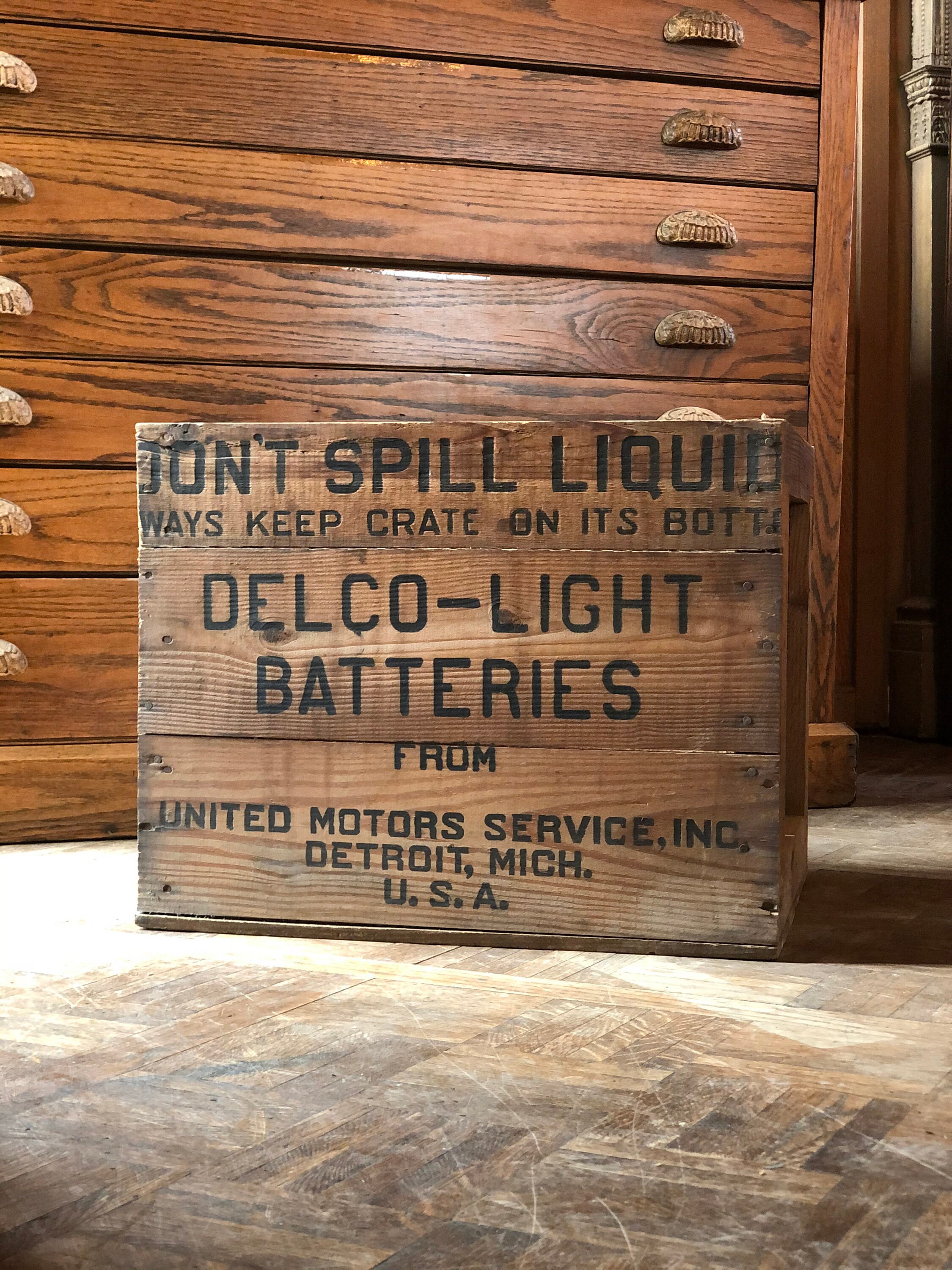 Antique Crate Delco Car Batteries Antique Automobilia United