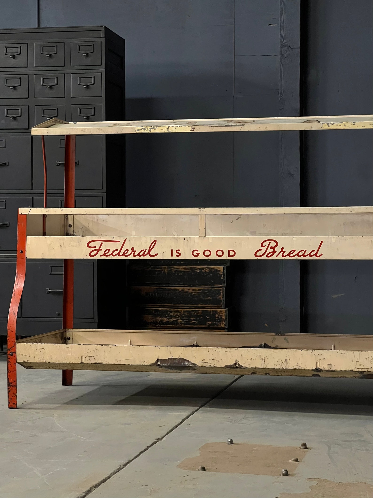 Vintage Federal Bread Display Shelf, Tiered Metal Retail Rack - Etsy