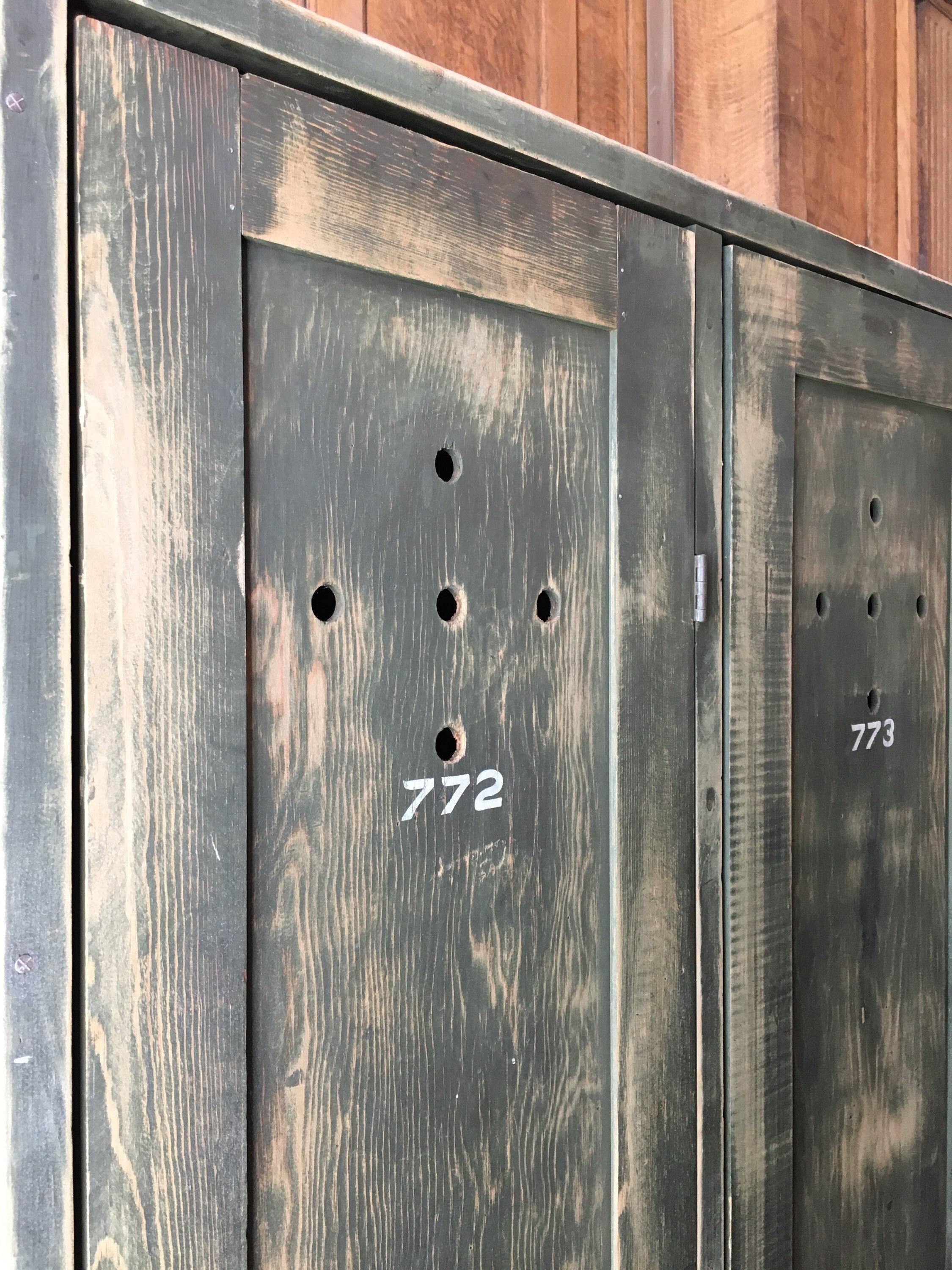Antique Wood Lockers, Set of 2 Lockers, Mudroom Lockers, Entryway
